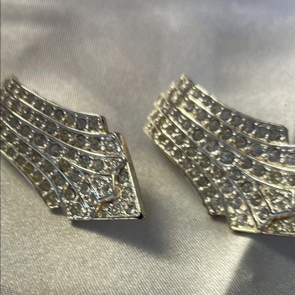 Carolee Elegant Silver Crystal Earrings